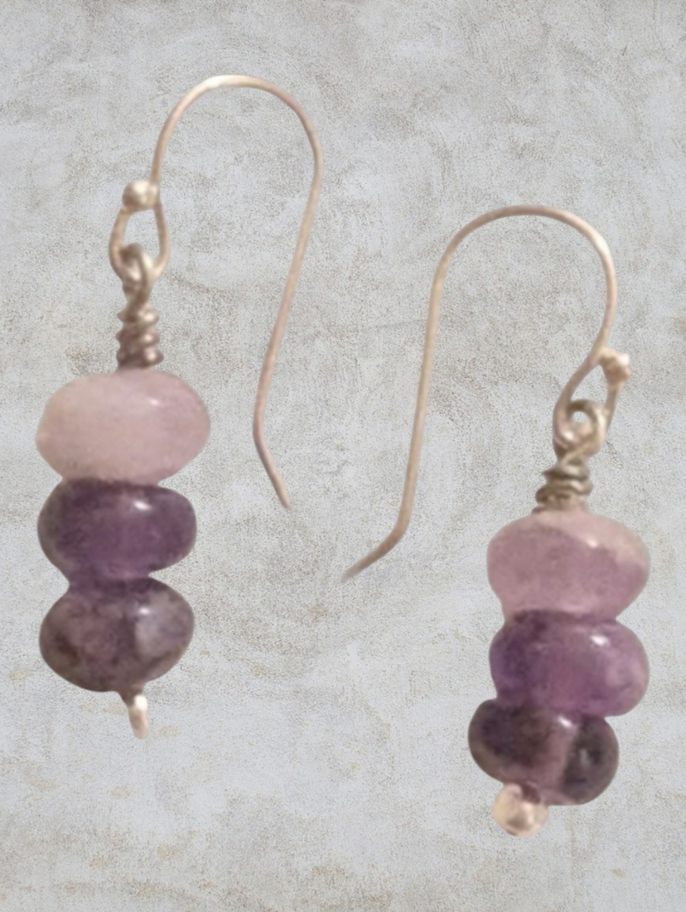 Amethyst and Sterling Silver Earrings. February Birthday Artisan Made.